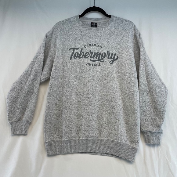 Tobermory River Wear Crewneck Sweater Variegated Gray Unisex Medium LIKE NEW - Picture 1 of 13